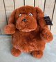 Cozy Time New foundlander hond knuffelkussen handwarmer 38 cm bruin