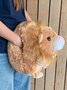 Cozy Time leeuw knuffelkussen handwarmer 35 cm bruin/geel