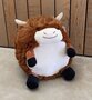 Cozy Time highlander knuffelkussen handwarmer 35 cm roodbruin/wit