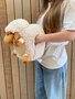 Cozy Time schaap knuffelkussen handwarmer 35 cm creme