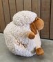 Cozy Time schaap knuffelkussen handwarmer 35 cm creme