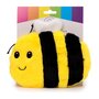 Warmteknuffel hommel 20x16 cm - geel zwart 