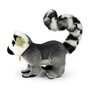Rappa ECO knuffel maki / aap 28 cm - realistische knuffel van recyclede PET flessen - grijs, wit