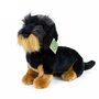 Rappa ECO knuffel teckel 30 cm - realistische knuffel van recyclede PET flessen - zwart, bruin