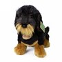 Rappa ECO knuffel teckel 30 cm - realistische knuffel van recyclede PET flessen - zwart, bruin