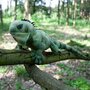 Rappa ECO knuffel leguaan 70 cm - realistische knuffel van recyclede PET flessen - groen