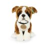 Rappa ECO knuffel hond boxer 27 cm - realistische knuffel van recyclede PET flessen - groen
