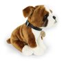 Rappa ECO knuffel hond boxer 27 cm - realistische knuffel van recyclede PET flessen - groen