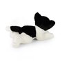 Rappa ECO knuffel kat / poes 30 cm - realistische knuffel van recyclede PET flessen - zwart, wit
