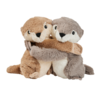 Warmies warmteknuffel otter duo 20x18 cm - bruin, grijs