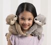 Warmies warmteknuffel otter duo 20x18 cm - bruin, grijs