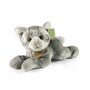 Rappa ECO knuffel kat 30 cm - realistische knuffel van recyclede PET flessen - grijs 