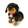 Rappa ECO knuffel hond Teckel 30 cm - realistische knuffel van recyclede PET flessen - bruin, zwart