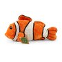 Rappa ECO knuffel clown vis / Nemo 25 cm - realistische knuffel van recyclede PET flessen - oranje, wit