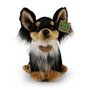 Rappa ECO knuffel Chihuahua hond 24 cm - realistische knuffel van recyclede PET flessen - zwart, bruin