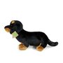 Rappa ECO knuffel Teckel 30 cm - realistische knuffel hond van recyclede PET flessen - zwart, bruin