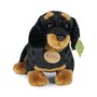 Rappa ECO knuffel Teckel 30 cm - realistische knuffel hond van recyclede PET flessen - zwart, bruin