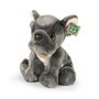  Rappa ECO knuffel French Bulldog 26 cm - realistische knuffel hond van recyclede PET flessen - grijs