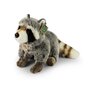 Rappa ECO knuffel wasbeer 28 cm - realistische knuffel van recyclede PET flessen - zwart, wit