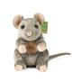 Rappa ECO knuffel muis 16 cm - realistische knuffel van recyclede PET flessen - grijs