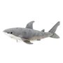 Rappa ECO knuffel witte haai 51 cm - realistische knuffel van recyclede PET flessen - grijs, wit