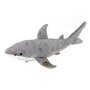 Rappa ECO knuffel witte haai 51 cm - realistische knuffel van recyclede PET flessen - grijs, wit