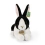 Rappa ECO knuffel konijn 25 cm - realistische knuffel van recyclede PET flessen - zwart, wit