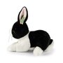 Rappa ECO knuffel konijn 25 cm - realistische knuffel van recyclede PET flessen - zwart, wit