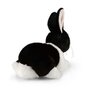 Rappa ECO knuffel konijn 25 cm - realistische knuffel van recyclede PET flessen - zwart, wit