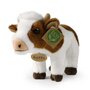 Rappa ECO knuffel koe 23 cm - realistische knuffel koe van recyclede PET flessen - bruin, wit
