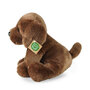 Rappa ECO knuffel Labrador 26 cm - realistische knuffel hond van recyclede PET flessen - bruin