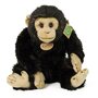 Rappa ECO knuffel aap chimpansee 27 cm - realistische knuffel van recyclede PET flessen - zwart/bruin