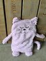 Inwolino warmteknuffel kat / poes 27 cm - magnetronknuffel - lila
