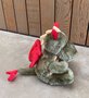 Inwolino warmteknuffel draak 26 cm - groen geel 