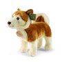 Rappa ECO knuffel Akita Inu 30 cm - realistische knuffel van recyclede PET flessen - bruin, creme